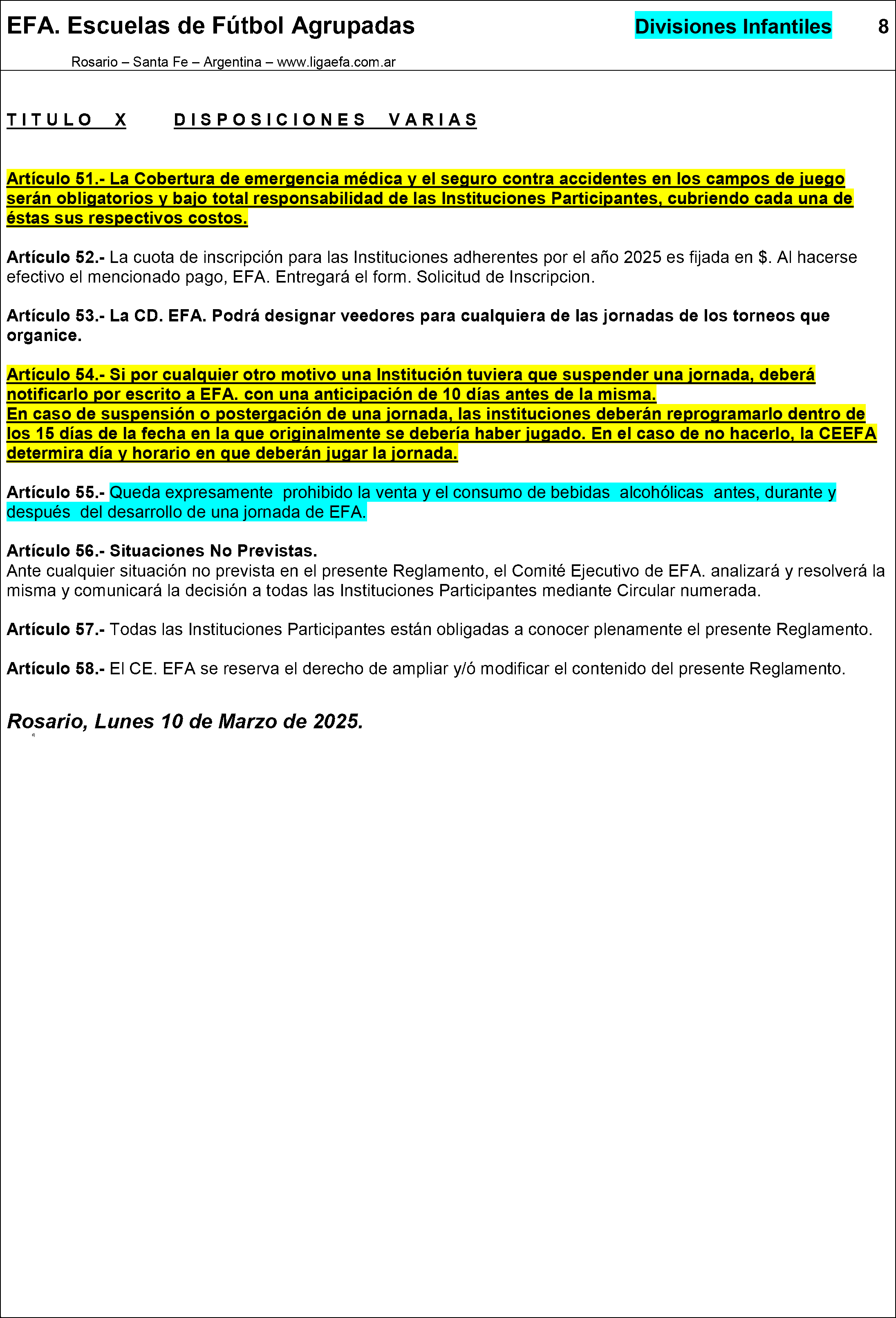 Reglamento hoja 8