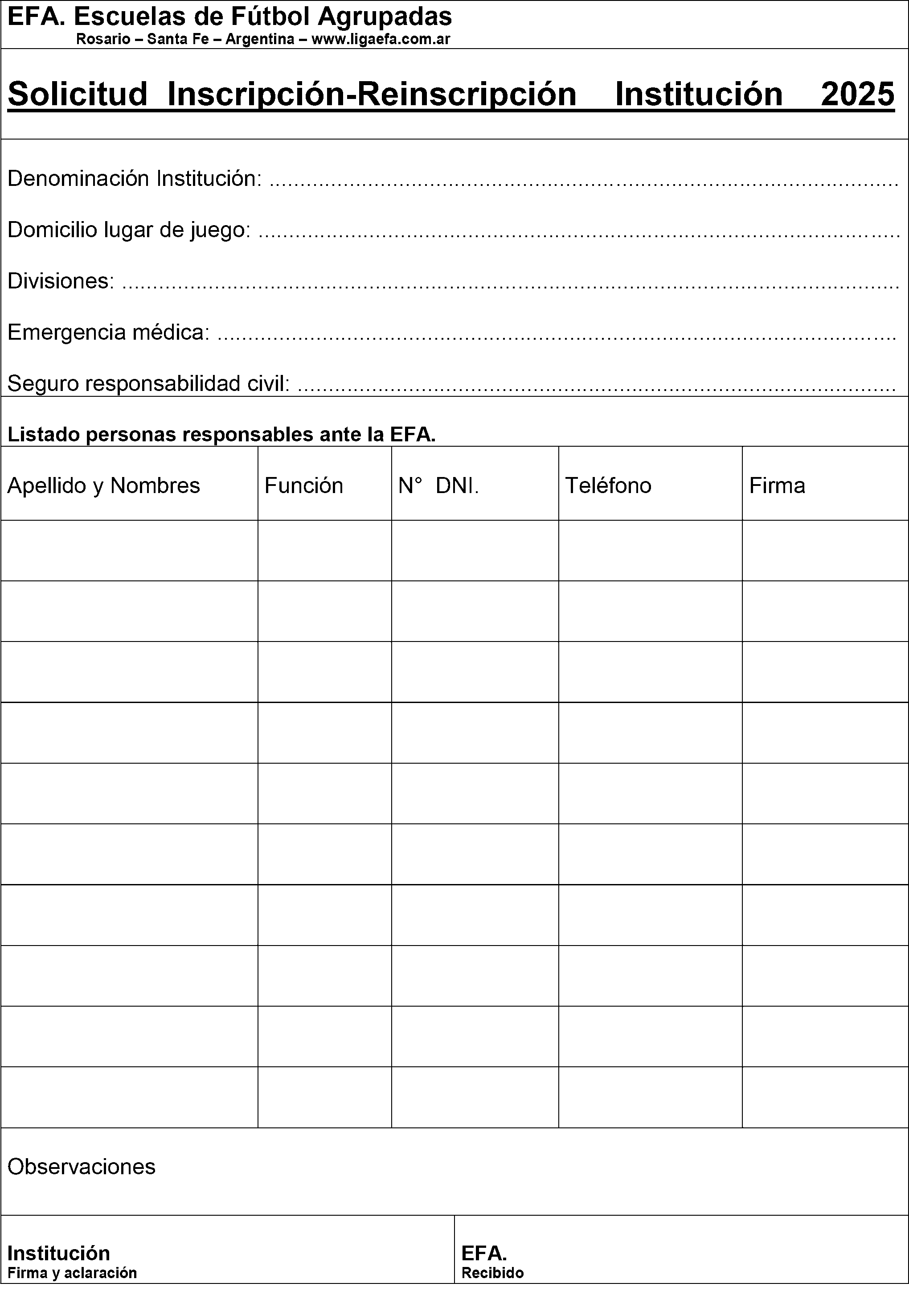 Solicitud Inscripción - Reinscripción de Instituciones